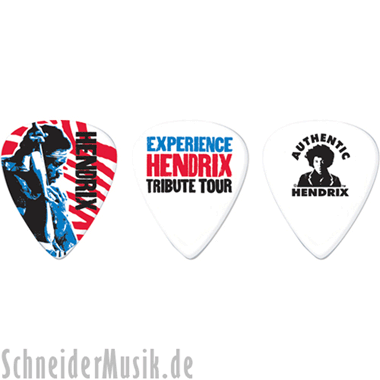Dunlop JH-PTR09M JIMI HENDRIX Tribute Tour Pick Tin, Medium (Pick Tin with 12 Picks)