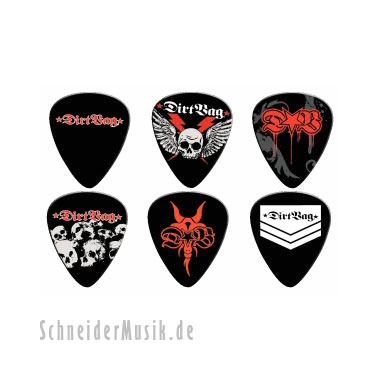 Dunlop DRB Plektren Dunlop DIRTBAG Tortex Standard (6 piezas) Player's Pack sortiert 1.14 mm