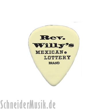 Dunlop RWT Rev. Willy\'s Mexican Lottery Brand Picks with Tin / Púas (6-pack), medium