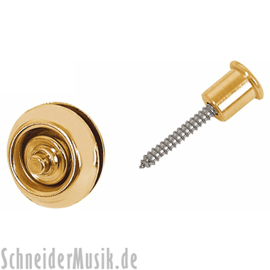 Dunlop SLS1402BR Straplok Flush Mount "Warwick Straps", brass