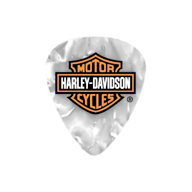 Dunlop HD Harley Davidson Púas PEARLOID Black & White Bigpack Dura