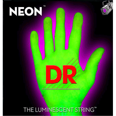 DR NGB5-45 NEON HiDef Green, Medium 5-string