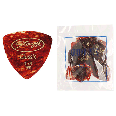 Stagg CER58 Classic ELLIPTIC Refill bag (72 picks) Celluloid 0.58 mm