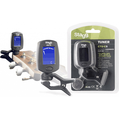Stagg CTU-C5 Automatic Chromatic Clip-On Tuner, black