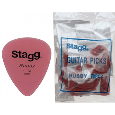 Stagg RSR100 Ruby Standard Refill bag (72 Picks) 1.00 mm - Red