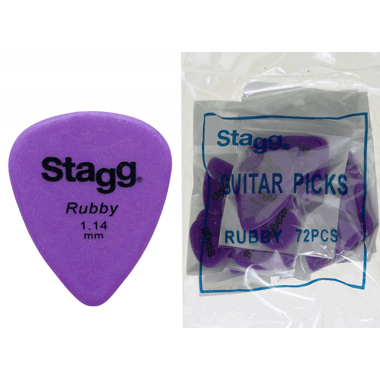 Stagg RSR114 Ruby Standard Refill bag (72 Picks) 1.14 mm - Purple