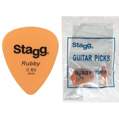 Stagg RSR60 Ruby Standard Nachfüllbeutel (72 Plektren) 0.60 mm - Orange