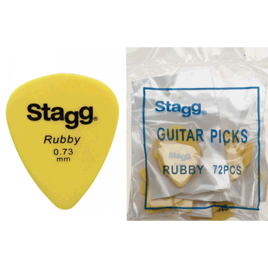 Stagg RSR73 Ruby Standard Nachfüllbeutel (72 Plektren) 0.73 mm - Gelb