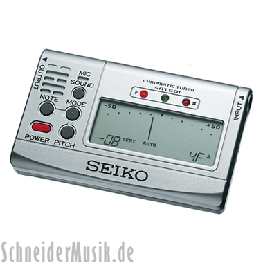 Seiko SAT-501 Chromatic Tuner, silver
