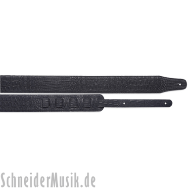 Stagg SLPL 43 BLK Correa de Cuero acolchado, entallado, negro