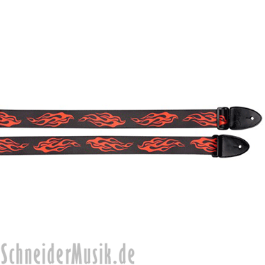 Stagg STE FLAME Terylen Guitar Strap "Flame"
