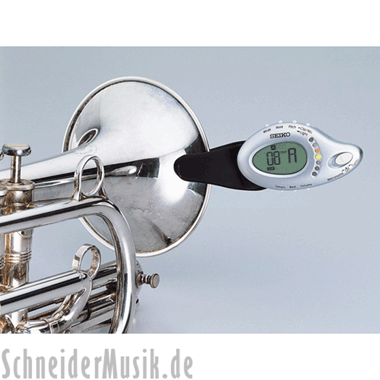 Seiko STMX-1 Chromatic Clip-On Tuner and Metronome, silver