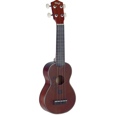 Stagg US20-FLOWER Traditional Soprano Ukulele with Flower design