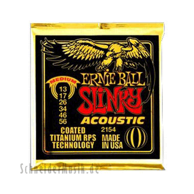 Ernie Ball 2154 Slinky Acoustic Coated Titanium Bronze, Medium