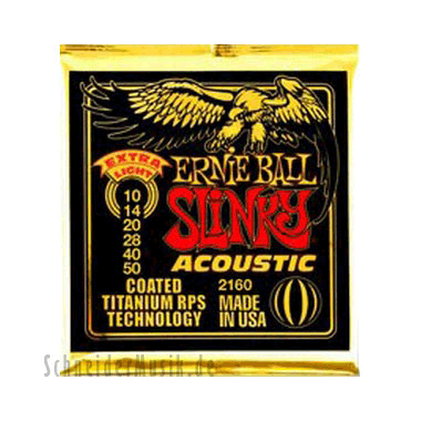 Ernie Ball 2160 Slinky Acoustic Coated Titanium Bronze, Extra Light