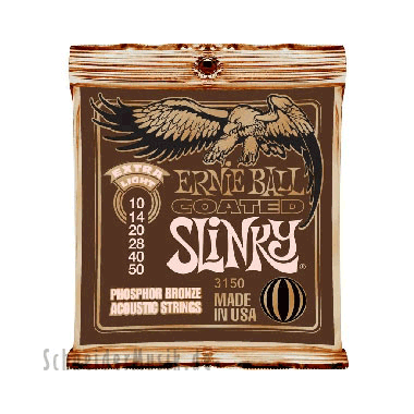 Ernie Ball 3150 Slinky Acoustic Coated Titanium Phosphor Bronze, Extra Light