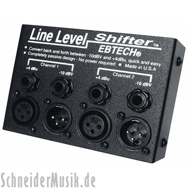 EBTECH LLS-2-XLR Hum Line Level Shifter LLS 2 XLR