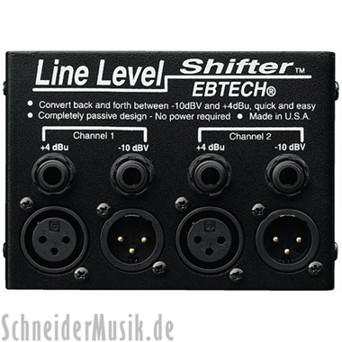 EBTECH LLS-2-XLR Hum Line Level Shifter LLS 2 XLR