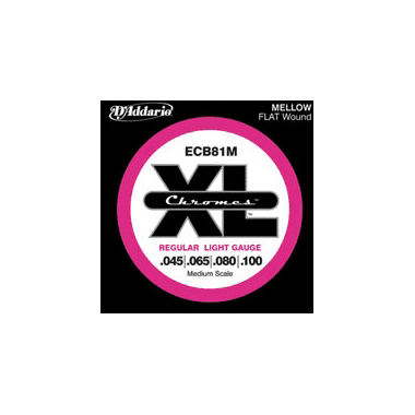D'Addario ECB81M Bass Chromes Flat Wound, Medium Scale REG