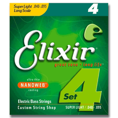 Elixir 14002 Bass Ultra-Thin NANOWEB Coating, Super Light (Long Scale)