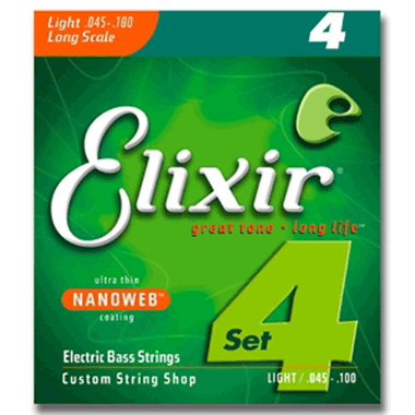 Elixir 14052 Bass Ultra-Thin NANOWEB Coating, Light (Long Scale)