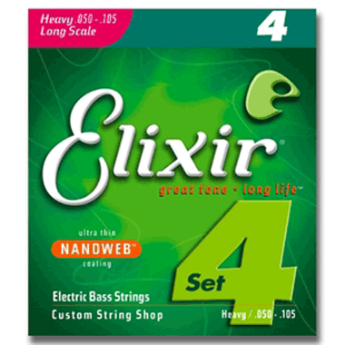 Elixir 14102 Bass Ultra-Thin NANOWEB Coating, Heavy (Long Scale)