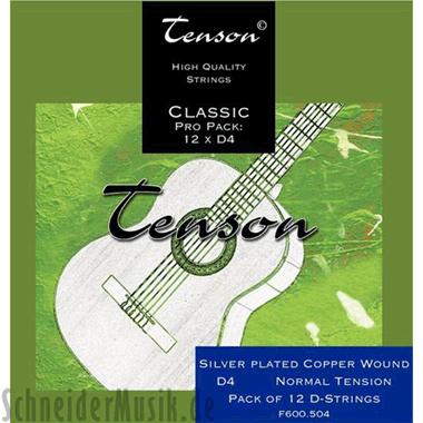 Tenson CLASSIC Nylon Classic Guitar, Normal Tension, pack of 12x D4