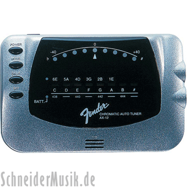 Fender AX-12 Chromatic Auto Tuner, plata metálico (argénteo)