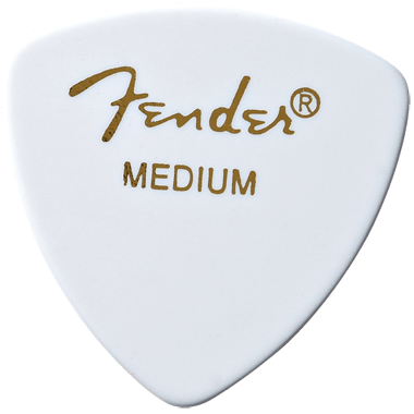 Fender 346 Triangle Celluloid Picks (12-Pack) - White thin