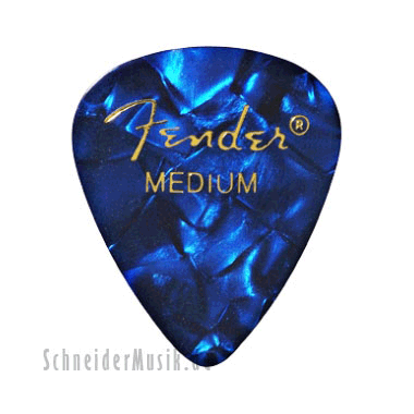 Fender 351 Premium Celluloid Picks (12-Pack) - Blue Moto thin