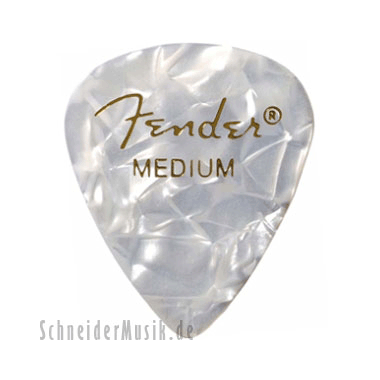 Fender 351 Premium Celluloid Picks (12-Pack) - White Moto thin