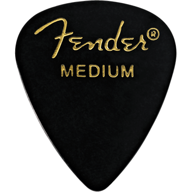 Fender 351 Classic Celluloid Picks (12-Pack) - Black thin