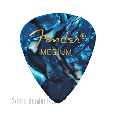 Fender 351 Premium Celluloid Picks (12-Pack) - Ocean Turquoise heavy