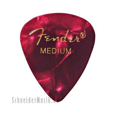 Fender 351 Premium Celluloid Picks (12-Pack) - Red Moto medium