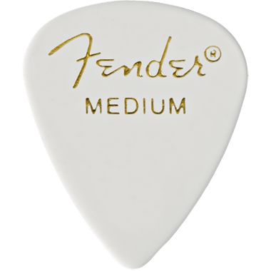 Fender 351 Classic Celluloid Picks (12-Pack) - White thin