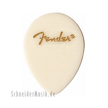 Fender 354 "Big tear drops" Celluloid Picks - white thin