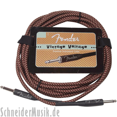 Fender VINTAGE VOLTAGE Cable - Brown Oxblood 10Ft. (3.0m)