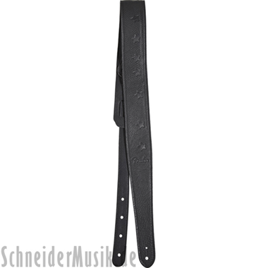 Fender 099-0681-006 MAKE HISTORY Stars Leather Strap / Correa, negro