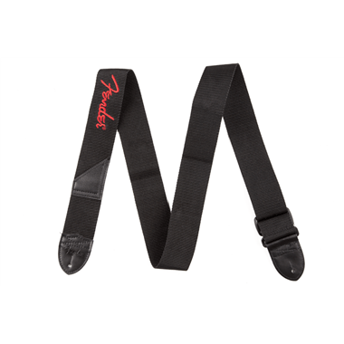 Fender  099-0662-015 2" Poly Logo Correa black Poly Strap "Red Fender"