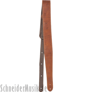 Fender 099-0681-050 Monogrammed Leather Strap, brown