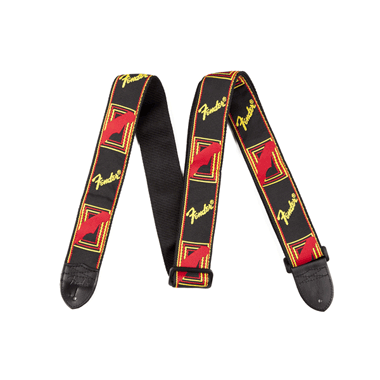 Fender 099-0681-500  2" Monogrammed Strap black/yellow/red