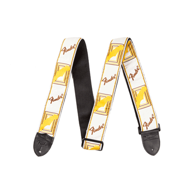 Fender 099-0683-000  2" Monogrammed Strap white/brown/yellow