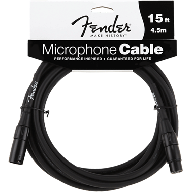 Fender PERFORMANCE Microphone Cable, XLR Male - XLR Female 15Ft. (4.5m)