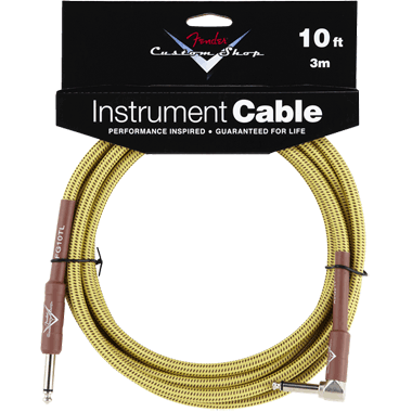 Fender CUSTOM SHOP Performance Instrument Cable, straight - w/right angle 10Ft. (3m) Tweed