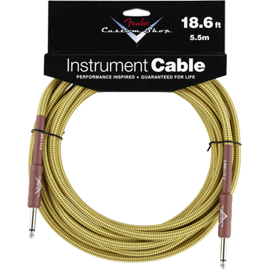 Fender CUSTOM SHOP Performance Instrument Cable, straight - straight 18.6Ft. (5.5m) Tweed