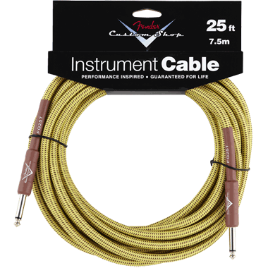 Fender CUSTOM SHOP Performance Instrument Cable, straight - straight 25Ft. (7.5m) Tweed