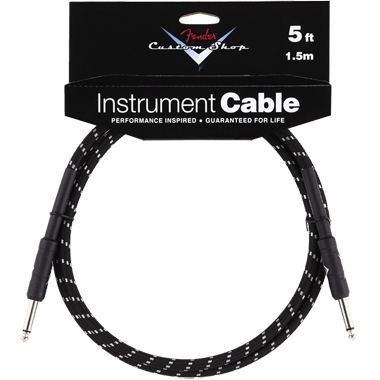 Fender CUSTOM SHOP Performance Instrument Cable, straight - straight 5Ft. (1.5m) Black Tweed
