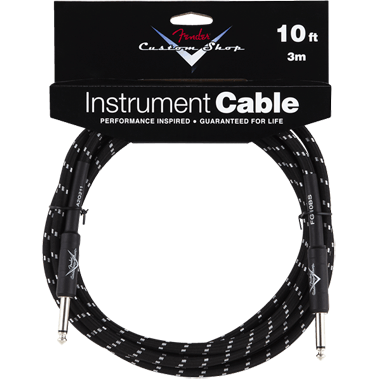Fender CUSTOM SHOP Performance Instrument Cable, straight - straight 10Ft. (3m) Black Tweed