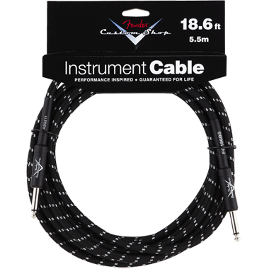 Fender CUSTOM SHOP Performance Instrument Cable, straight - straight 18.6Ft. (5.5m) Black Tweed