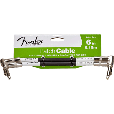 Fender PERFORMANCE Patch Cable 2-pack, right angle 6 In. (0.15m)